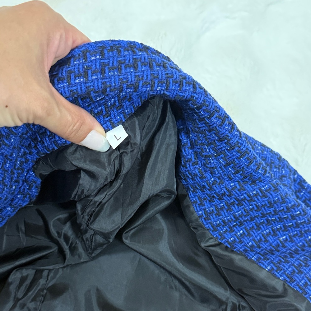 Chic Blue Double-Breasted Women's Blazer - Picture 6 of 6